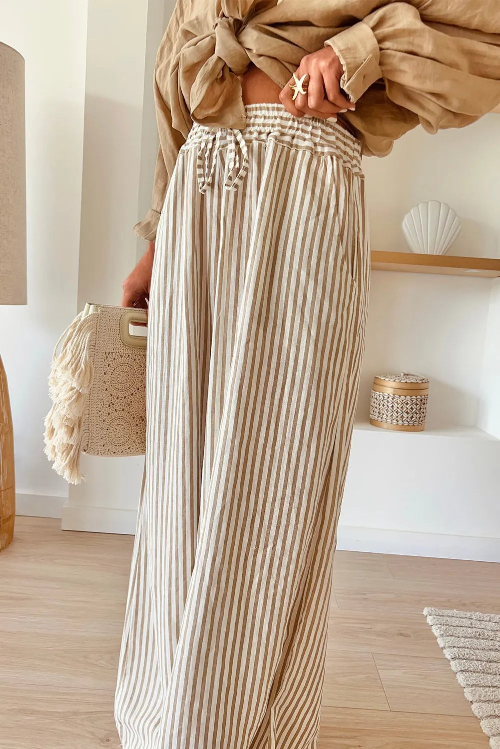 Plus Size Striped Wide Leg Pants – Trendsi | ClozArt