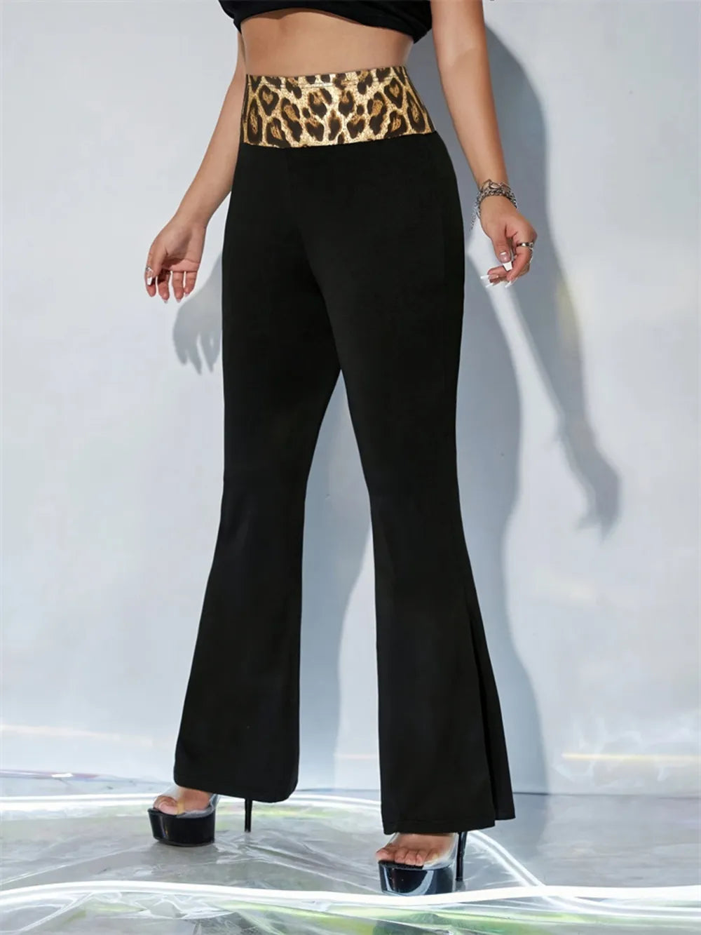 Leopard High Waist Flare Pants – Trendsi | ClozArt