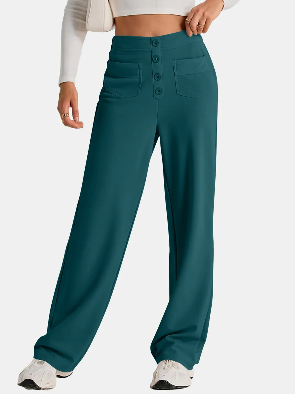 High Waist Wide Leg Pants – Trendsi | ClozArt
