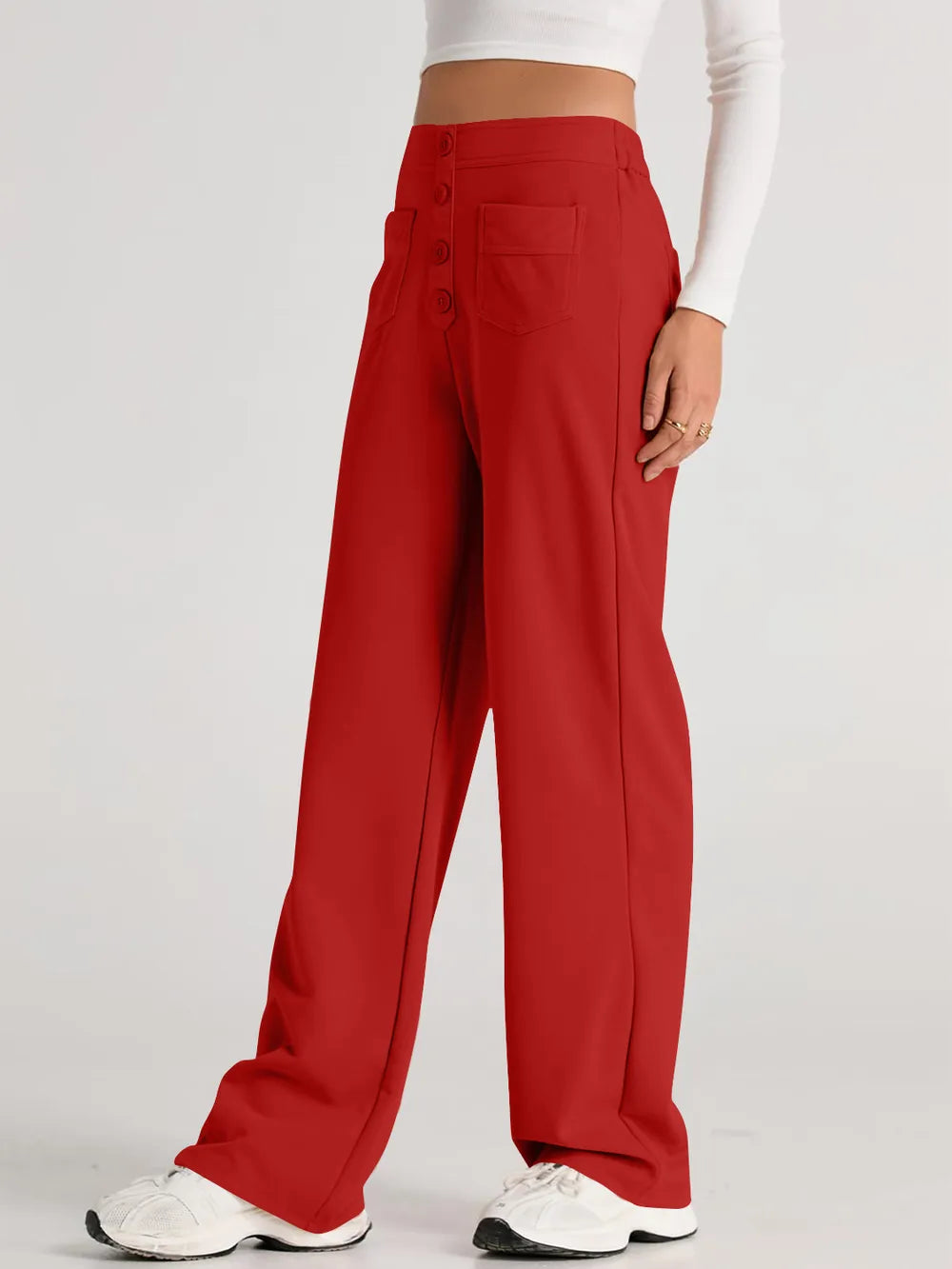 High Waist Wide Leg Pants – Trendsi | ClozArt