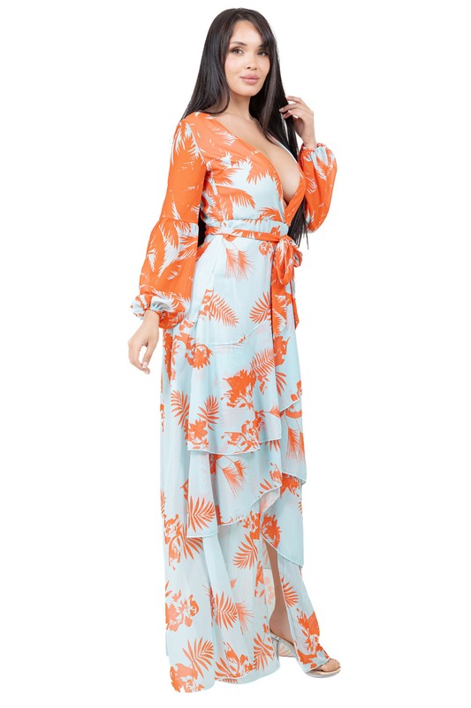 WOMEN FASHION LONG MAXI CHIFFON DRESS – By Claude | ClozArt
