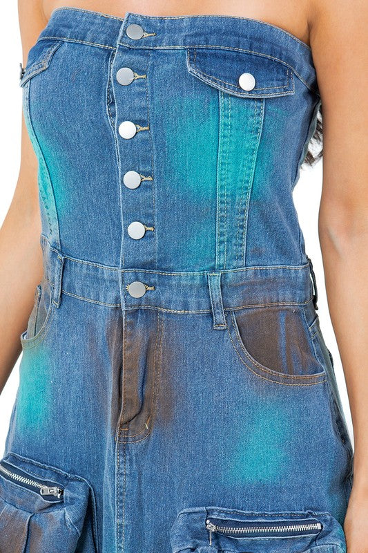 WOMEN FASHION DENIM LONG MAXI DRESS – By Claude | ClozArt