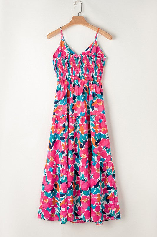 Women Twisted Smocked Back Tiered Maxi Dress – YNIQUE | ClozArt