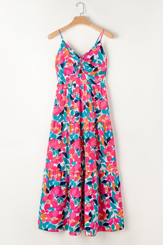 Women Twisted Smocked Back Tiered Maxi Dress – YNIQUE | ClozArt