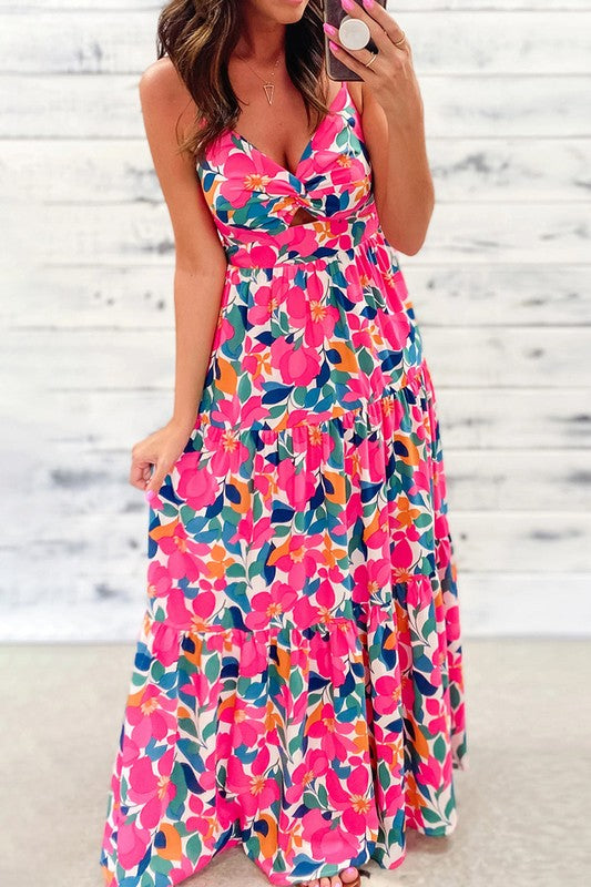 Women Twisted Smocked Back Tiered Maxi Dress – YNIQUE | ClozArt