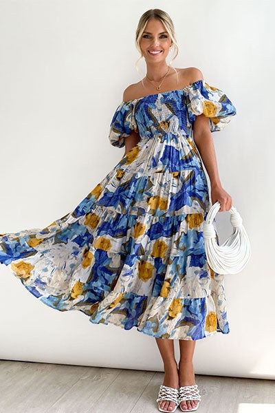 Women's Dress Off Shoulder High Waist Dress – YNIQUE | ClozArt