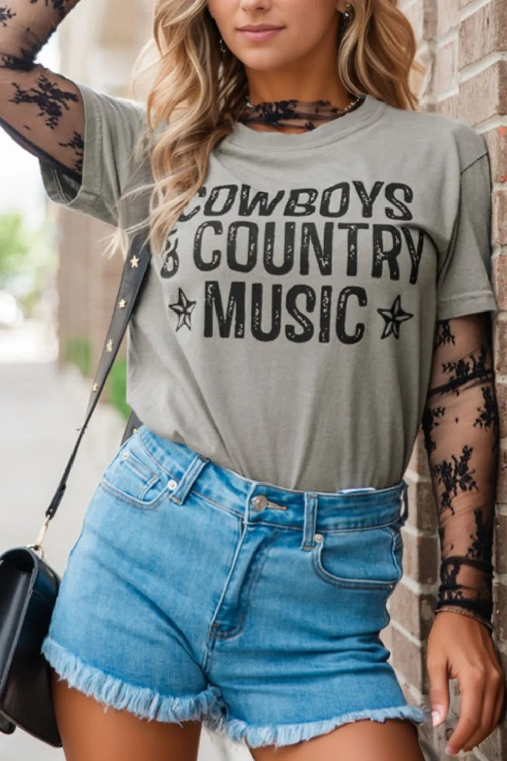 Letter Graphic Round Neck Short Sleeve T-Shirt – Trendsi | ClozArt