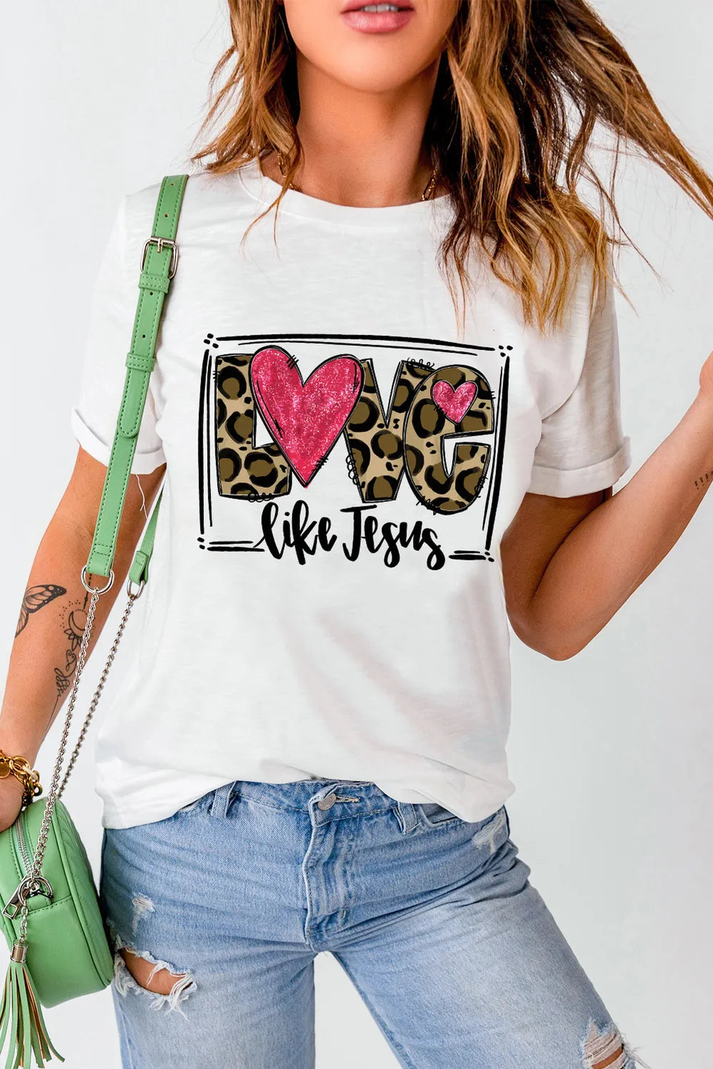 LOVE LIKE JESUS Short Sleeve T-Shirt – Trendsi | ClozArt