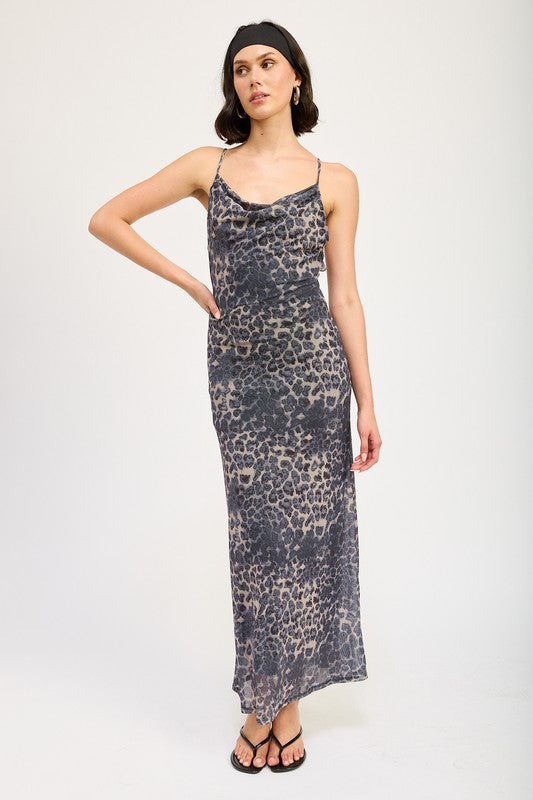 SLIGHT COWL MAXI DRESS WITH OPEN BACK – Emory Park | ClozArt