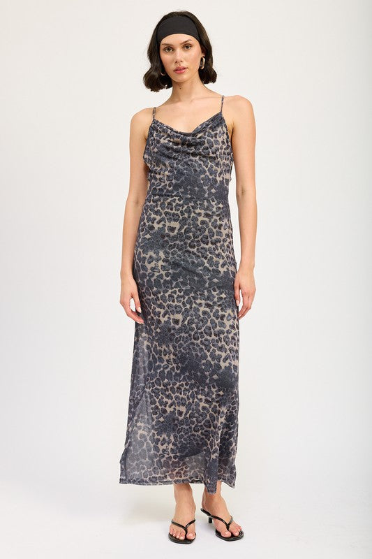 SLIGHT COWL MAXI DRESS WITH OPEN BACK – Emory Park | ClozArt