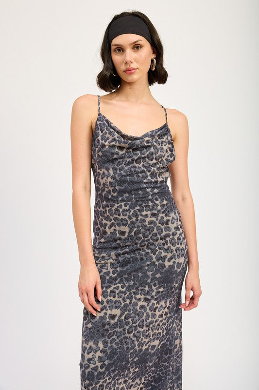SLIGHT COWL MAXI DRESS WITH OPEN BACK – Emory Park | ClozArt