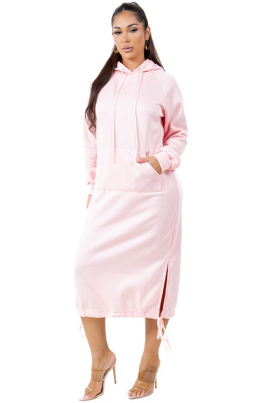 WOMEN FASHION LONG MAXI HOODIE DRESS – By Claude | ClozArt