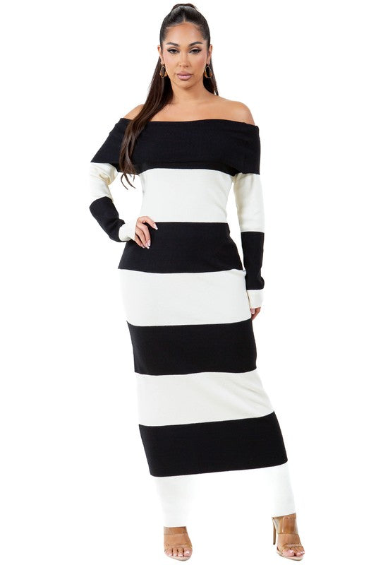 WOMEN FASHION LONG MAXI KNIT DRESS – By Claude | ClozArt