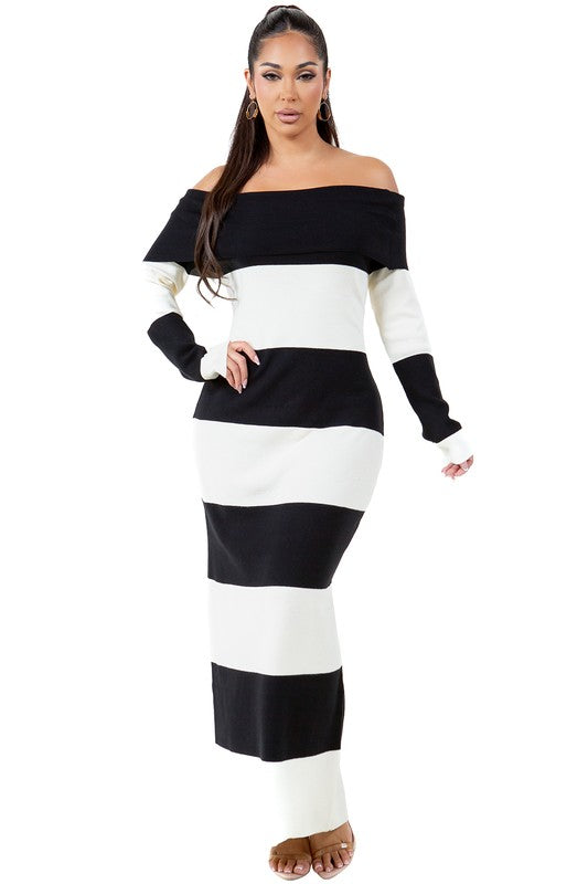 WOMEN FASHION LONG MAXI KNIT DRESS – By Claude | ClozArt