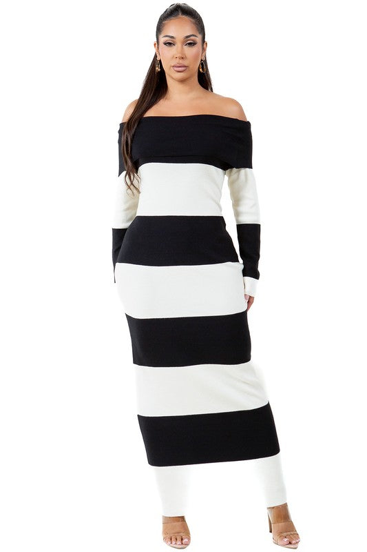 WOMEN FASHION LONG MAXI KNIT DRESS – By Claude | ClozArt