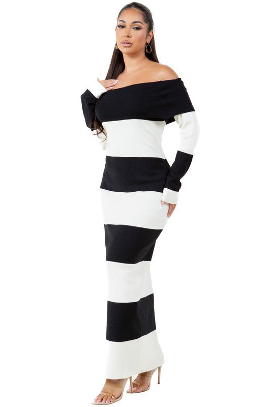 WOMEN FASHION LONG MAXI KNIT DRESS – By Claude | ClozArt