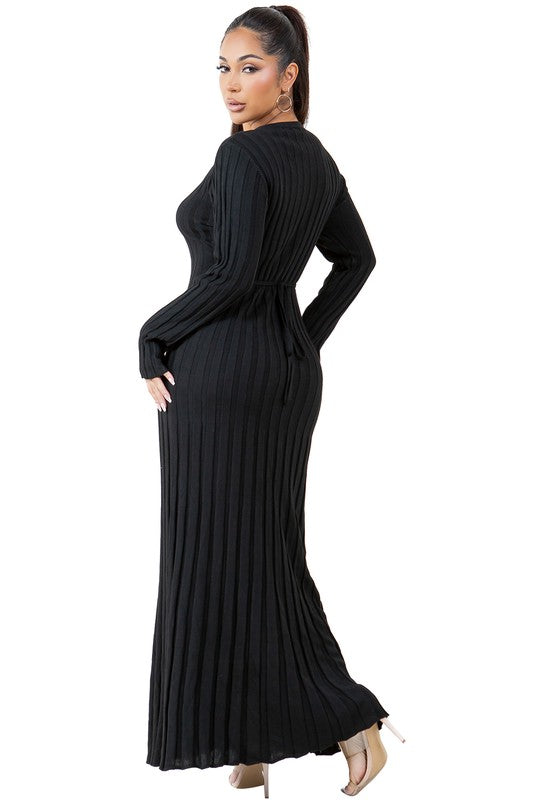 WOMEN FASHION KNITWEAR LONG MAXI DRESS – By Claude | ClozArt