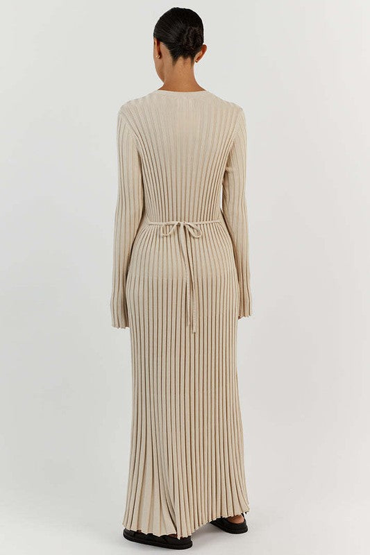 WOMEN FASHION KNITWEAR LONG MAXI DRESS – By Claude | ClozArt