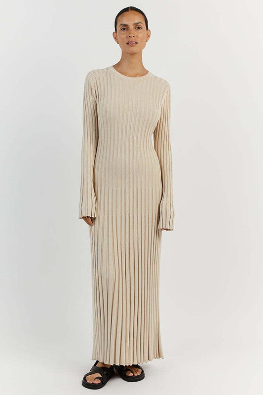 WOMEN FASHION KNITWEAR LONG MAXI DRESS – By Claude | ClozArt