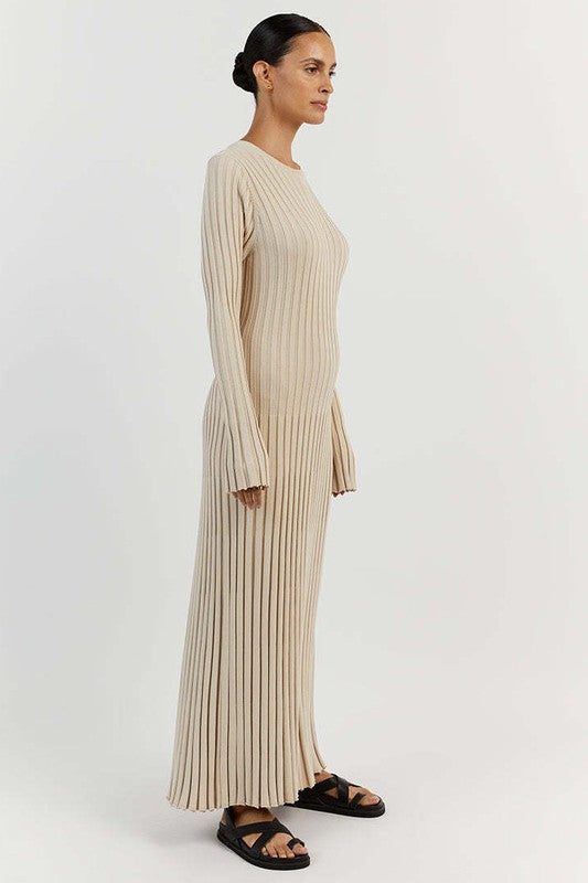 WOMEN FASHION KNITWEAR LONG MAXI DRESS – By Claude | ClozArt
