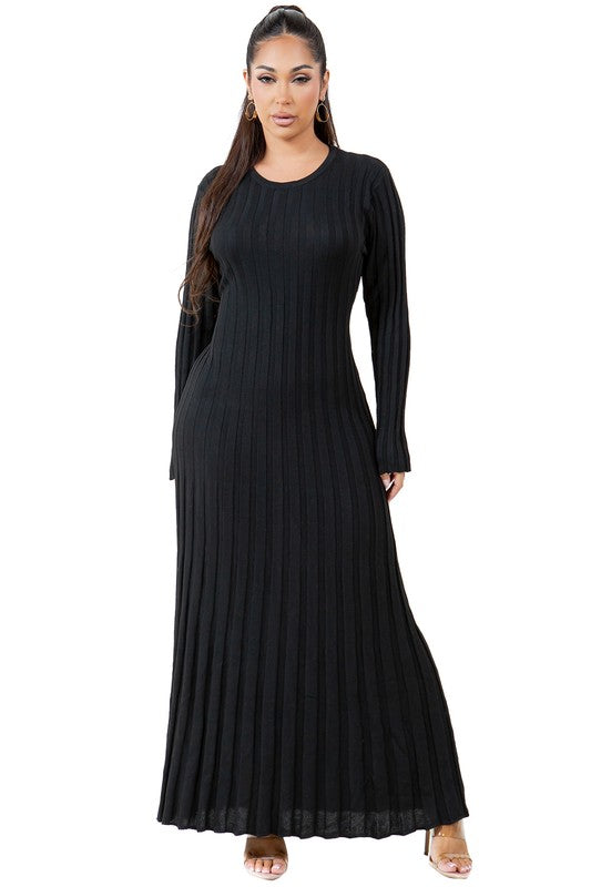 WOMEN FASHION KNITWEAR LONG MAXI DRESS – By Claude | ClozArt