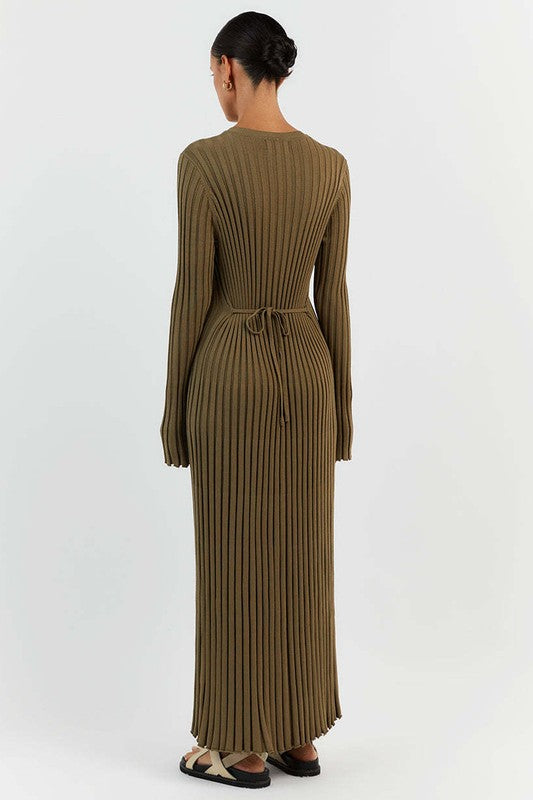 WOMEN FASHION KNITWEAR LONG MAXI DRESS – By Claude | ClozArt