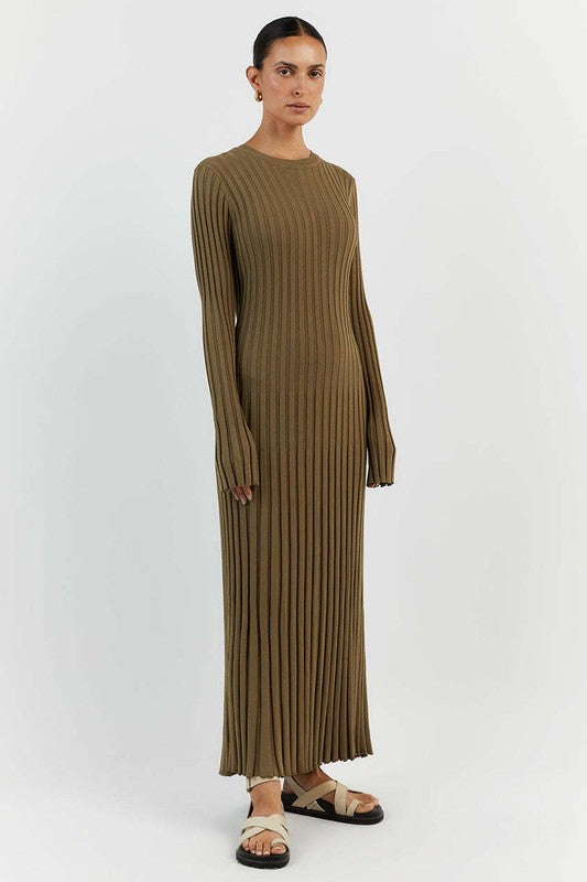 WOMEN FASHION KNITWEAR LONG MAXI DRESS – By Claude | ClozArt