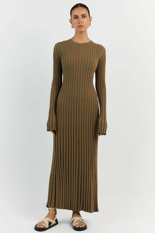 WOMEN FASHION KNITWEAR LONG MAXI DRESS – By Claude | ClozArt
