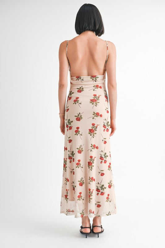 COWL NECK MAXI DRESS WITH OPEN BACK – Emory Park | ClozArt