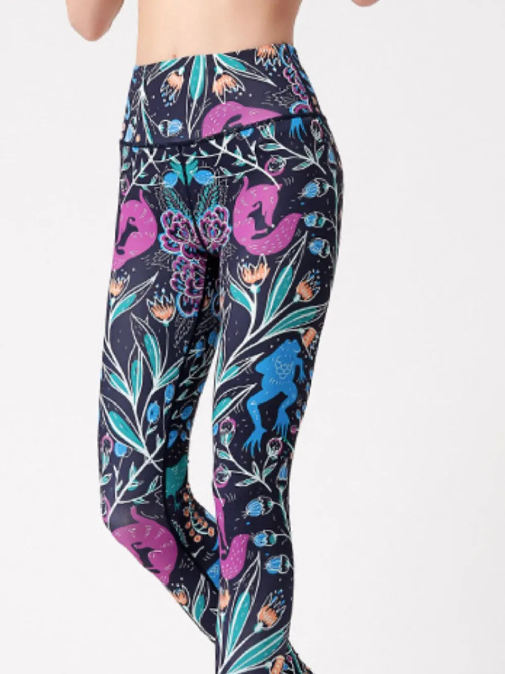 Printed High Waist Active Leggings – Trendsi | ClozArt