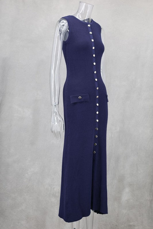 WOMEN FASHION LONG MAXI KNIT DRESS – By Claude | ClozArt