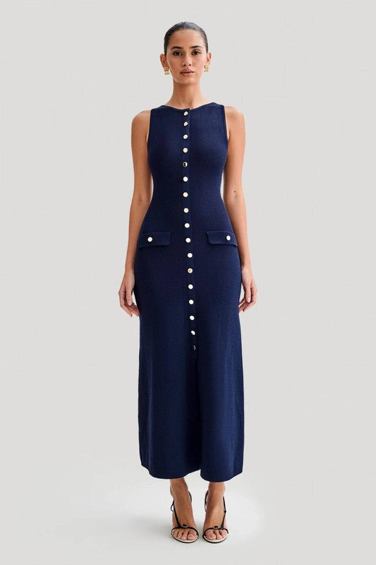 WOMEN FASHION LONG MAXI KNIT DRESS – By Claude | ClozArt