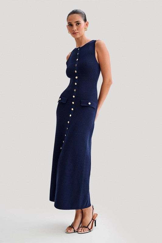 WOMEN FASHION LONG MAXI KNIT DRESS – By Claude | ClozArt