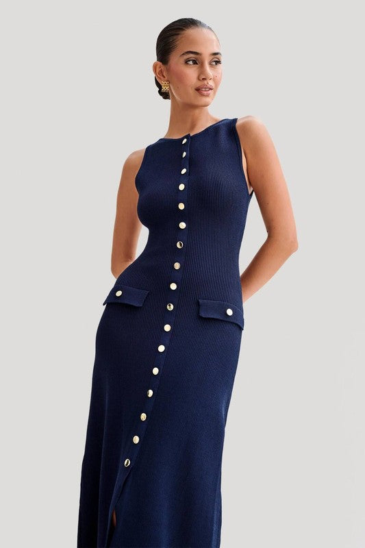 WOMEN FASHION LONG MAXI KNIT DRESS – By Claude | ClozArt
