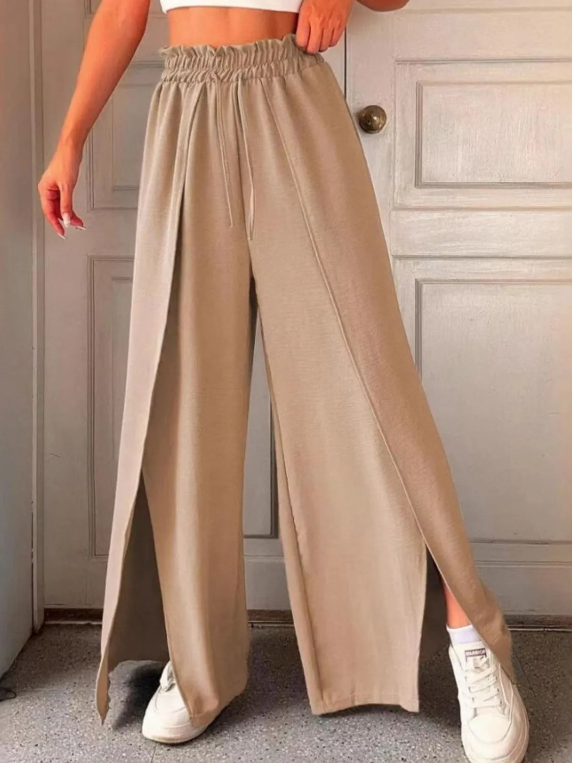Slit Wide Leg Pants – Trendsi | ClozArt