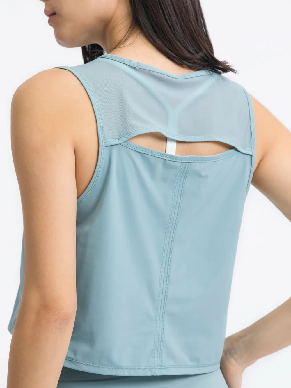 Millennia Round Neck Cropped Active Tank – Trendsi | ClozArt