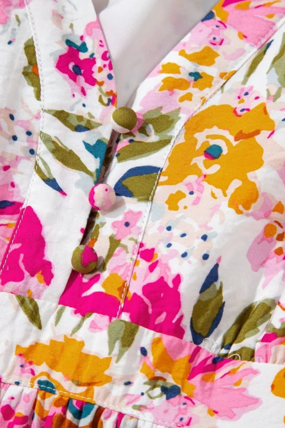 Floral Short Sleeve V Neck Dress with Pockets – Trendsi | ClozArt