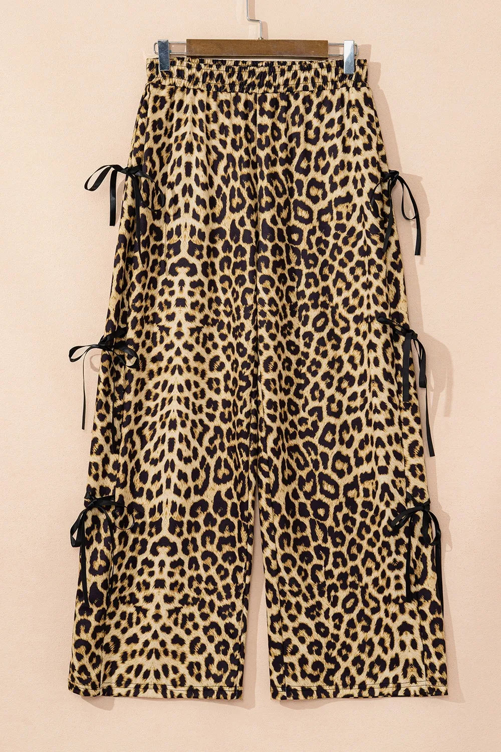 Leopard Bow Tie Elastic Waist Pants – Trendsi | ClozArt