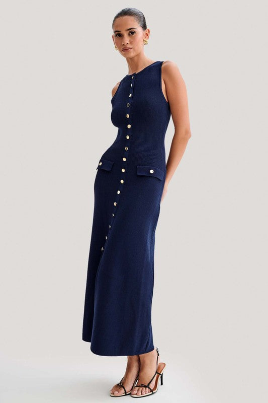 WOMEN FASHION LONG MAXI KNIT DRESS – By Claude | ClozArt