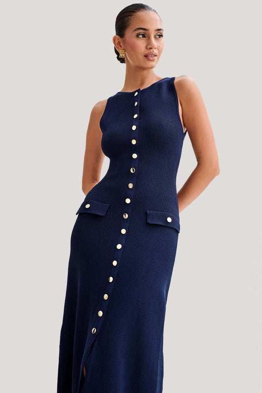 WOMEN FASHION LONG MAXI KNIT DRESS – By Claude | ClozArt