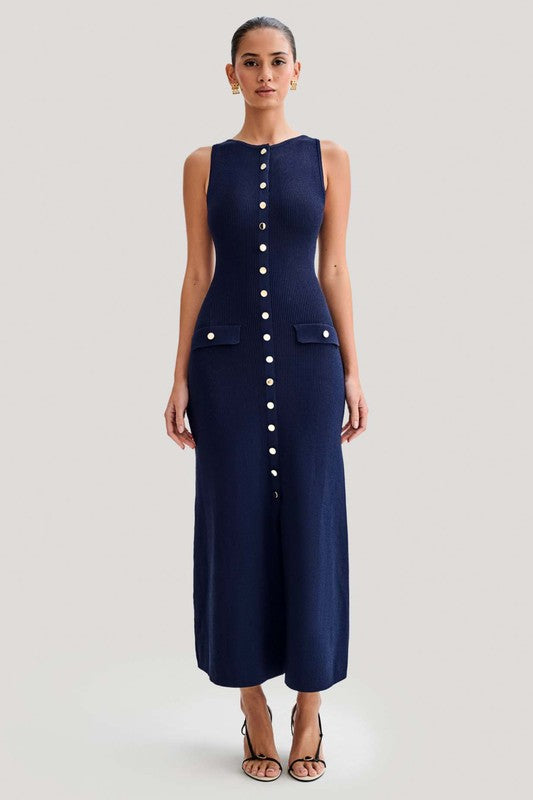 WOMEN FASHION LONG MAXI KNIT DRESS – By Claude | ClozArt