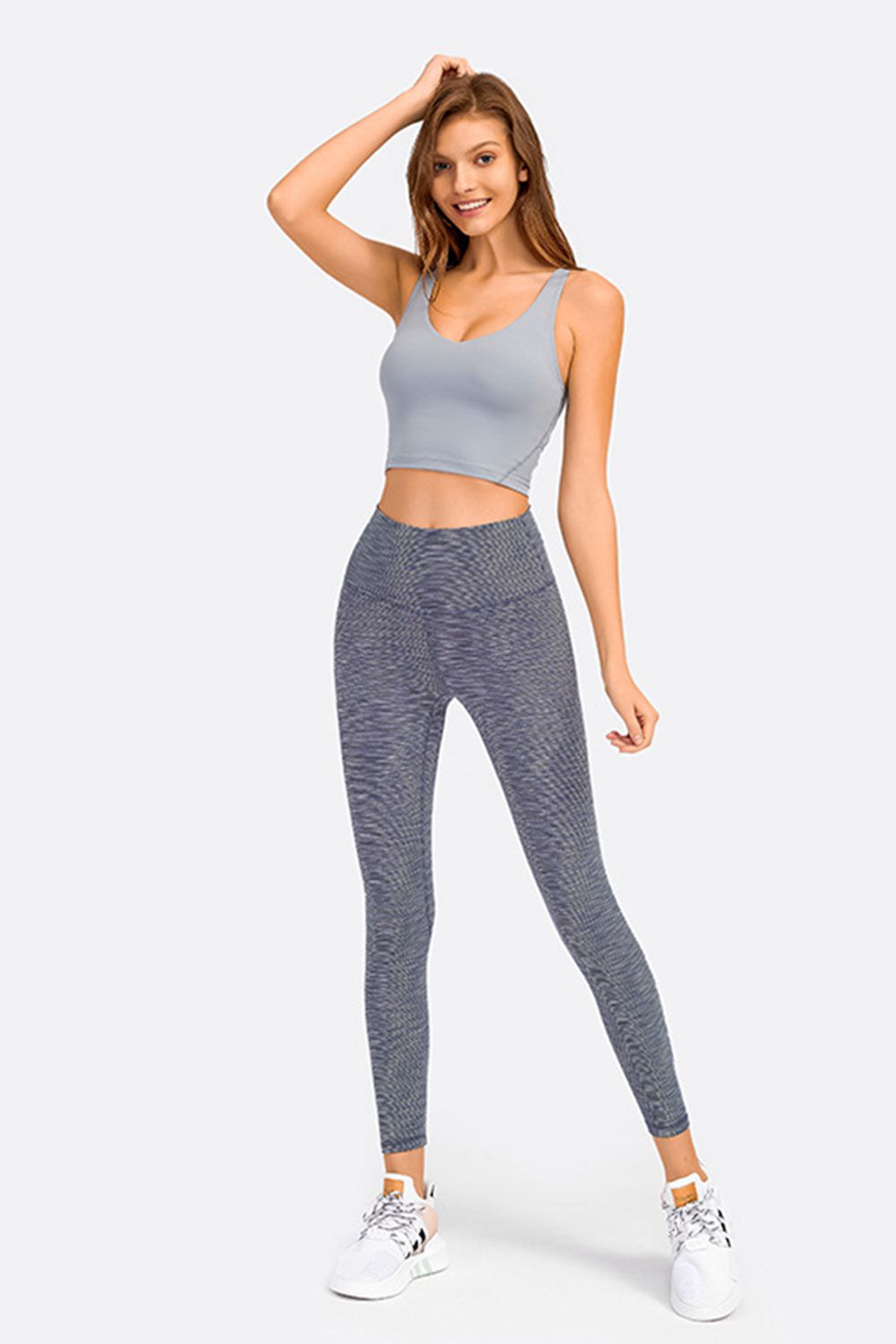 Millennia Deep V-Neck Crop Sports Bra – Trendsi | ClozArt