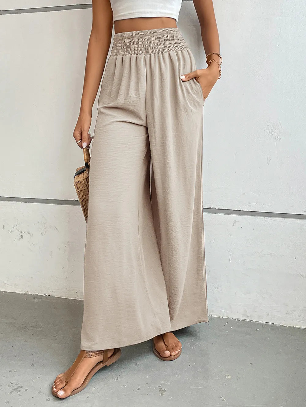 Perfee Wide Leg Pants with Pockets – Trendsi | ClozArt