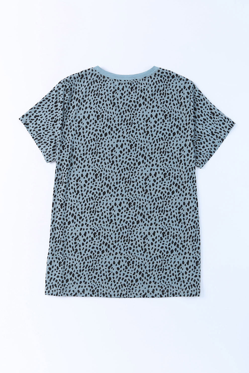 Grey Cheetah Print Casual Crew Neck T Shirt – Shewin | ClozArt