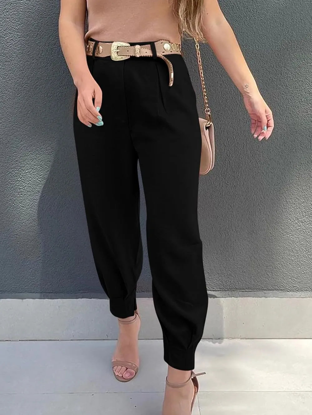 High Waist Cropped Pants – Trendsi | ClozArt