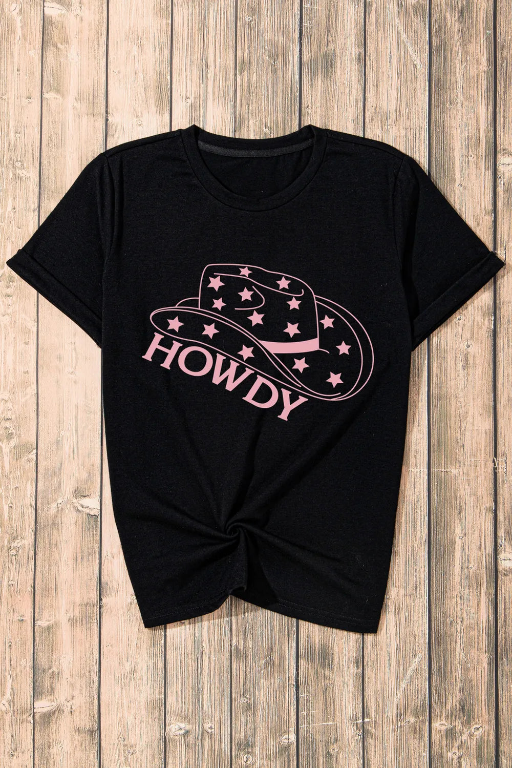 HOWDY Round Neck Short Sleeve T-Shirt – Trendsi | ClozArt