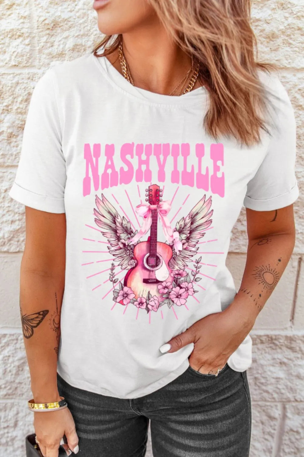 Graphic Round Neck Short Sleeve T-Shirt – Trendsi | ClozArt