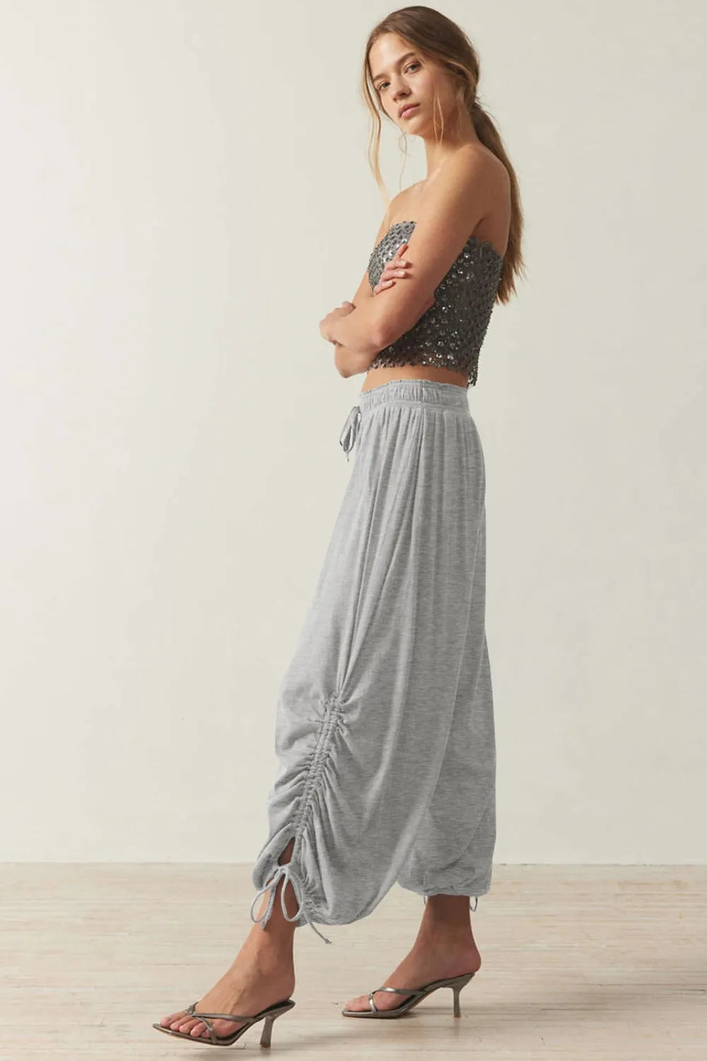 Drawstring Ruched Pants – Trendsi | ClozArt