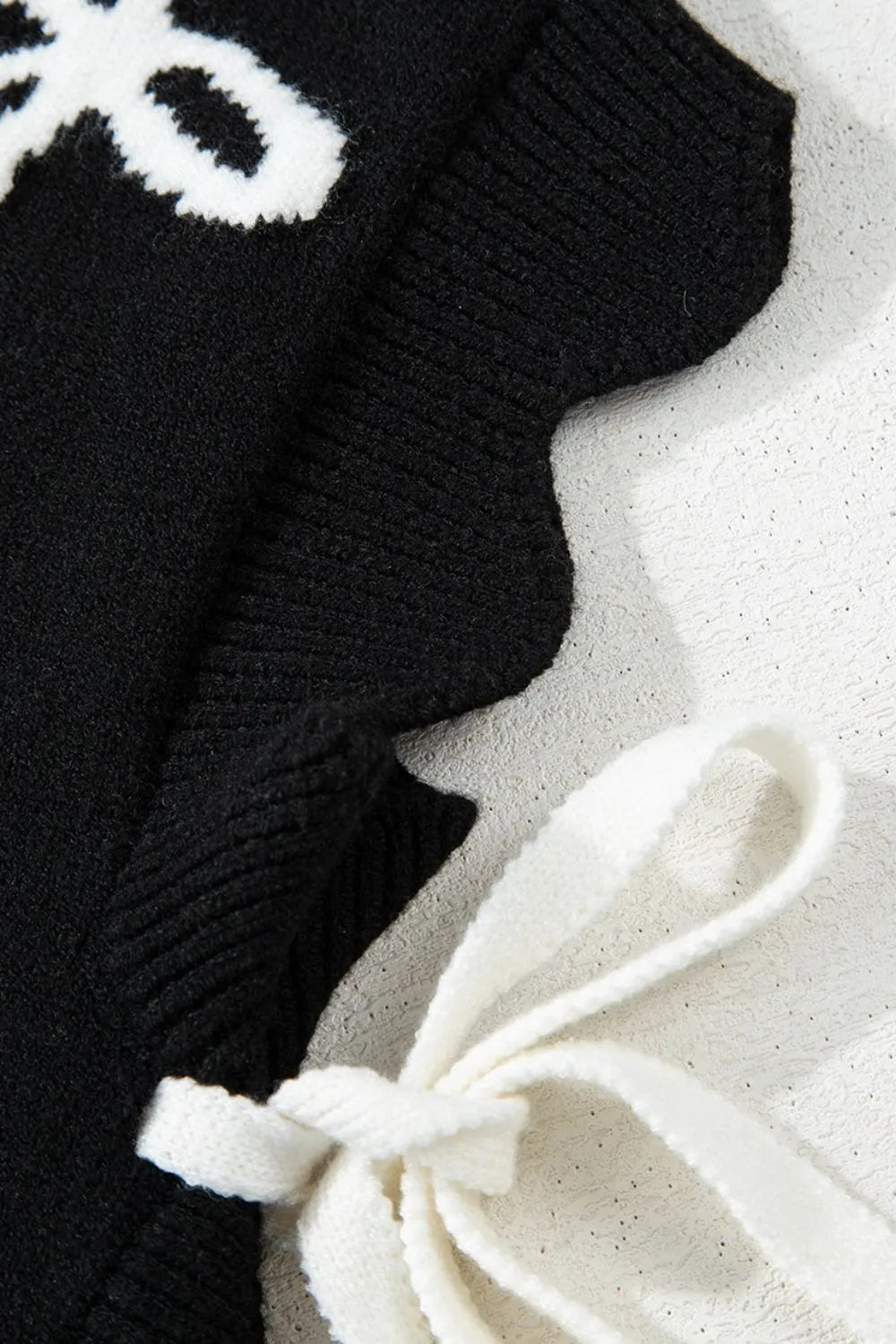 Bow Side Ties Scalloped Hem Cap Sleeve Sweater – Trendsi | ClozArt