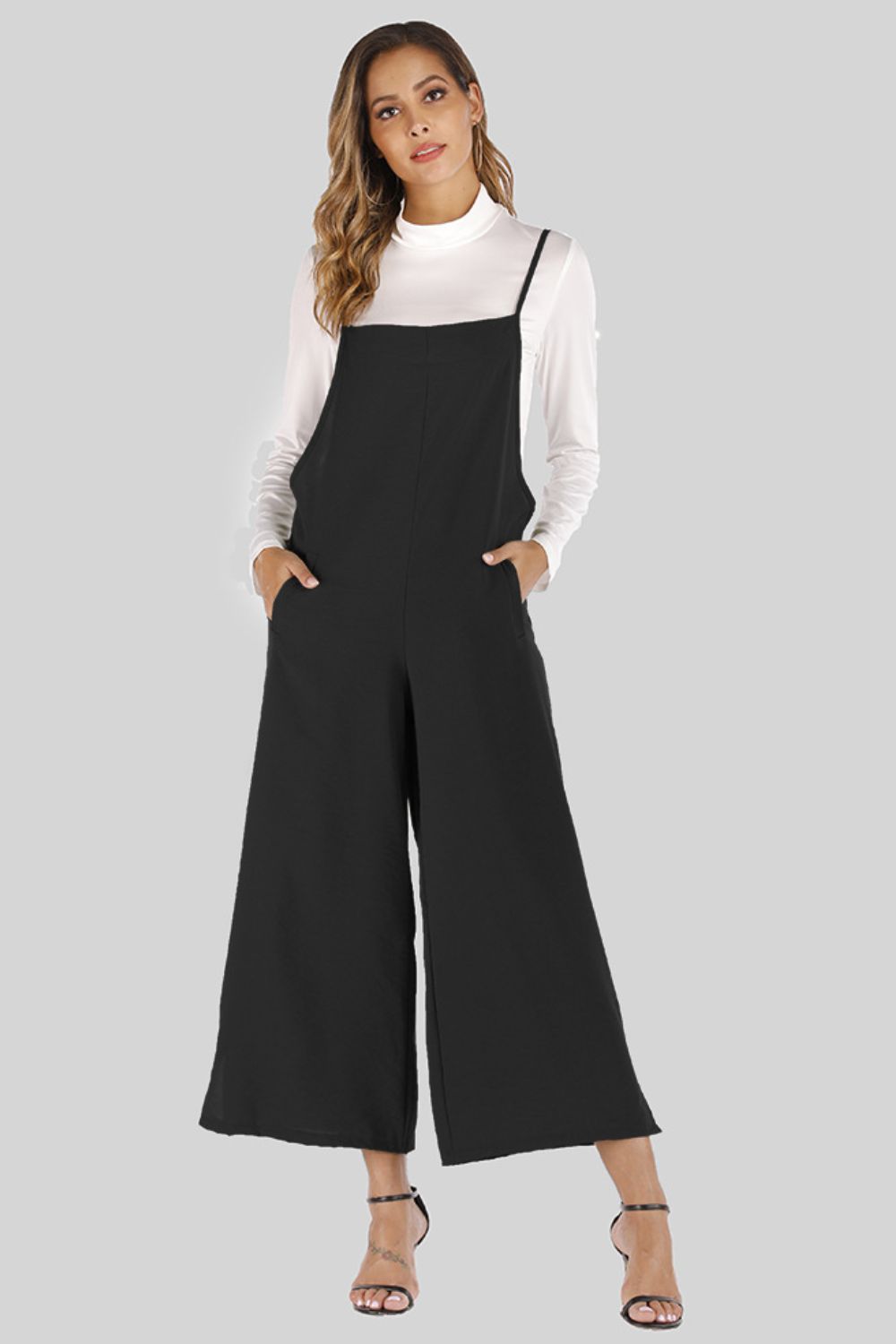 Full Size Cropped Wide Leg Overalls with Pockets – Trendsi | ClozArt